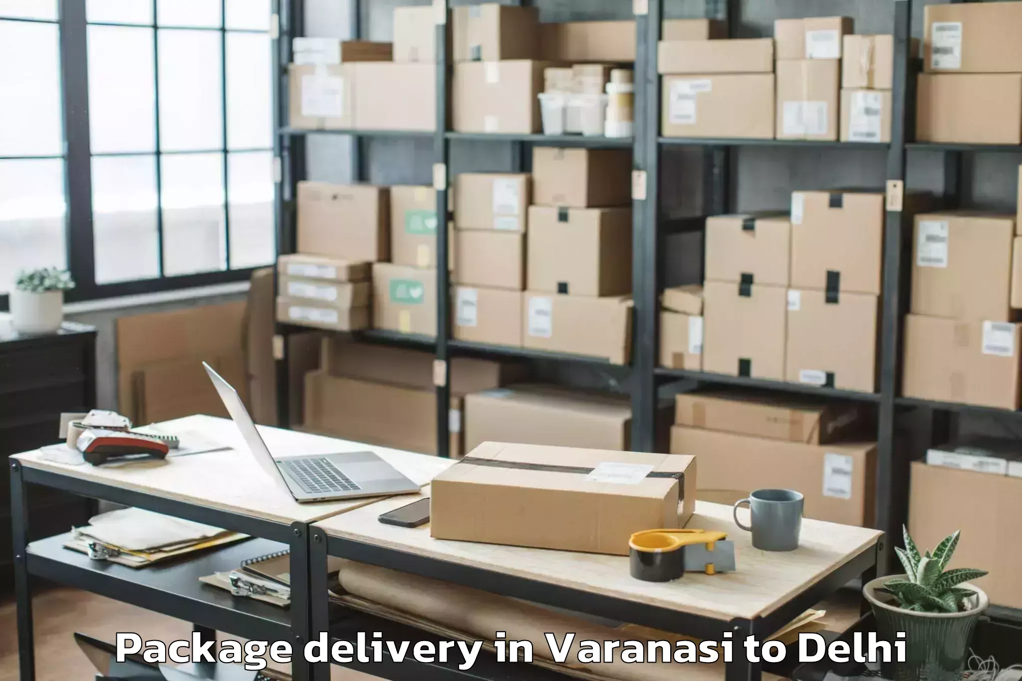 Affordable Varanasi to South Asian University New Del Package Delivery